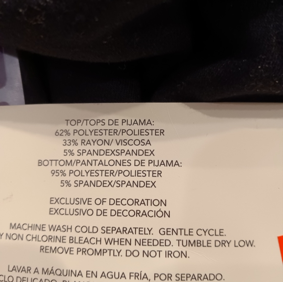 Women's Flora Short Sleeve Pajamas 2 Piece Set Size XXL, Black/ Leopard Print - Picture 4 of 4